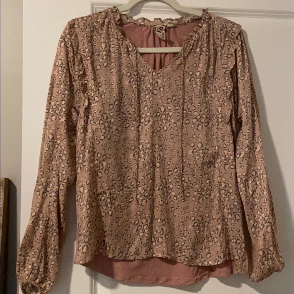Anthropologie cheetah top